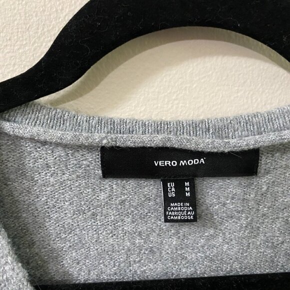 Vero  Moda Blue Grey V neck Sweater - Picture 4 of 4